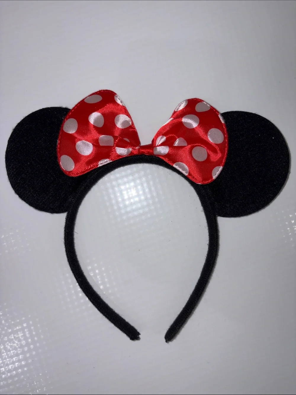 Red and White Polka Dot Minnie Mouse Ears